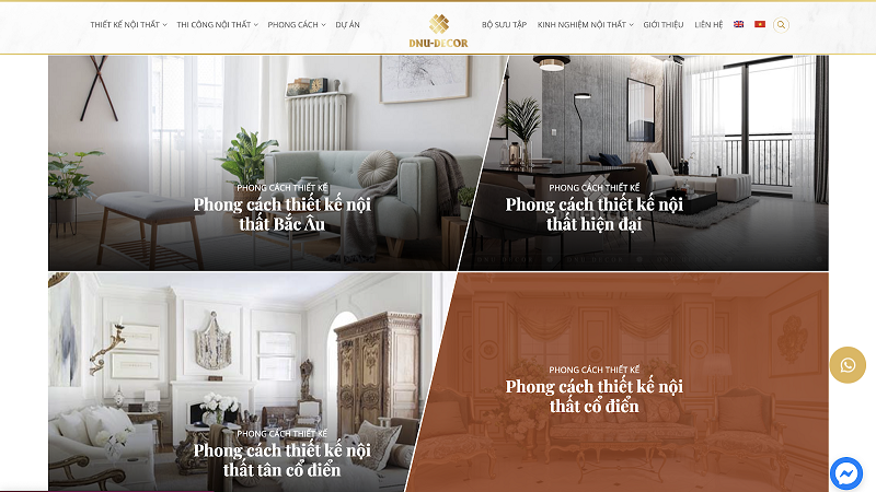 Mẫu Website nội thất 36 - Thiết kế web DakLak - Chuẩn SEO, Chuyên Nghiệp -  Công ty CoPa VN