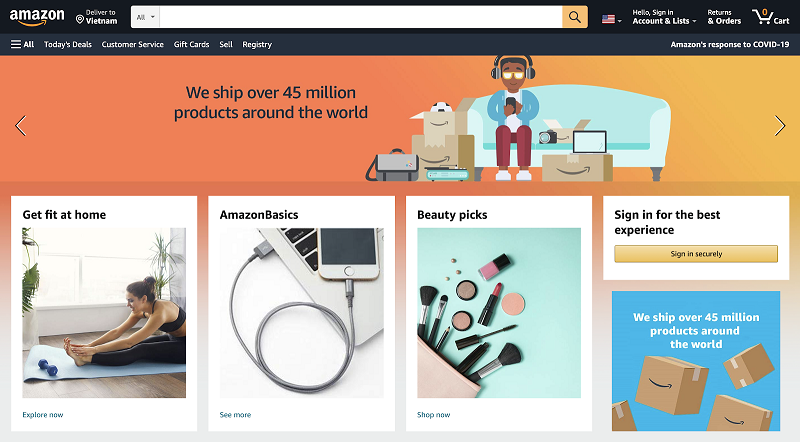 Website bán hàng Amazon