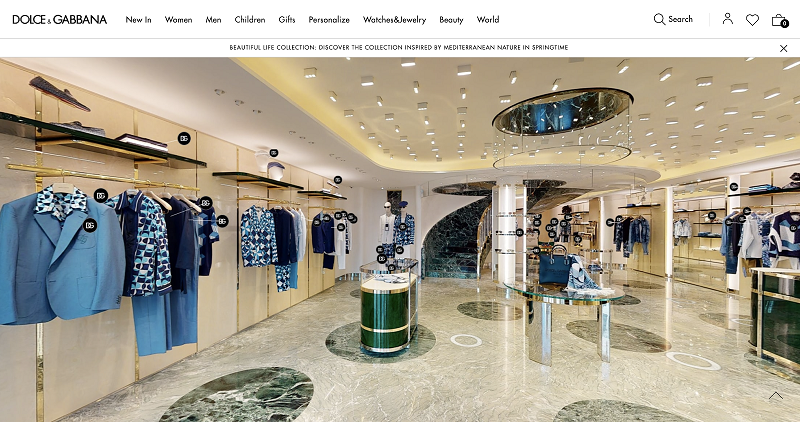 Website thời trang Dolce & Gabbana