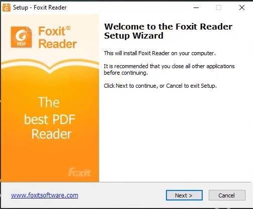 cài đặt Foxit Reader bước 2