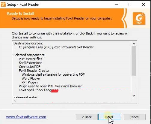 cài đặt Foxit Reader bước 8