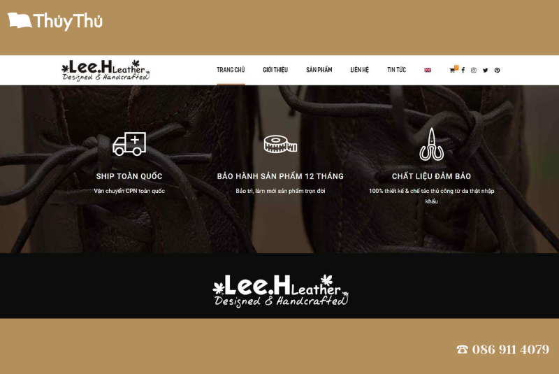 Hình website Lee-H Leather 5
