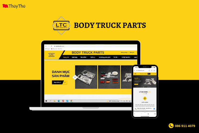 Vẻ đẹp mãnh lực của website phụ kiện xe tải LTC Body truck parts